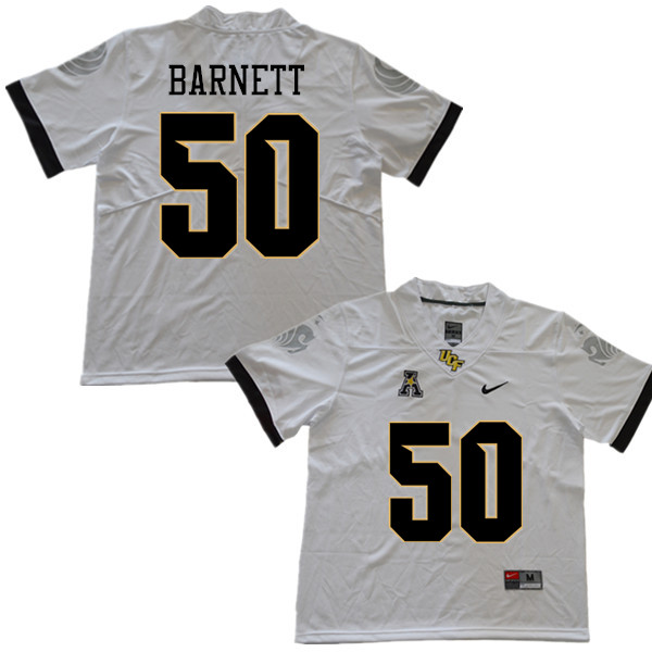 Men #50 Patrick Barnett UCF Knights College Football Jerseys Sale-White - Click Image to Close